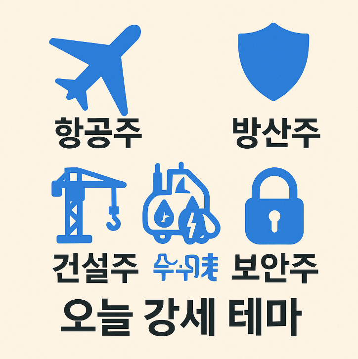 [2025년 05월 07일] 항공&middot;방산&middot;건설 '트리플 강세'&hellip;수소차&middot;보안주도 질주