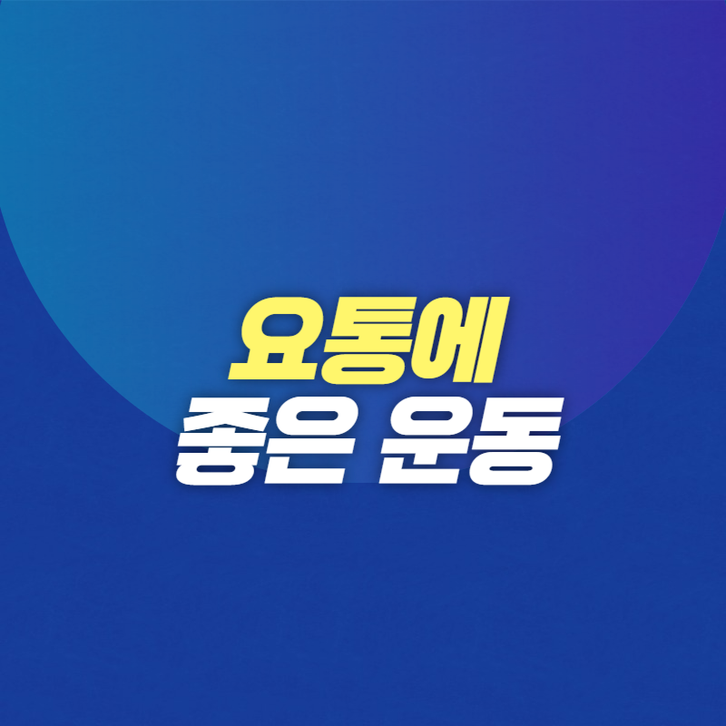 요통에 좋은 운동