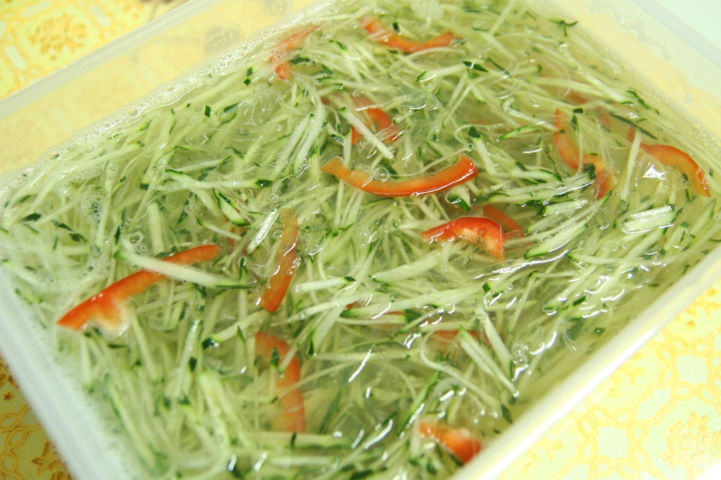 우뭇가사리 냉국 완성 모습