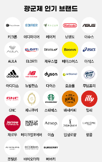 광군제 참여 브랜드