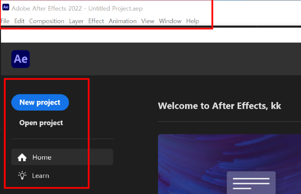 애프트이펙트 한글판을 영문판으로 변경 방법