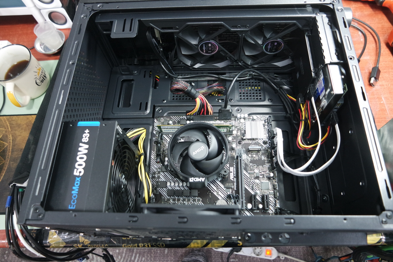 전면의 선정리 상태입니다.