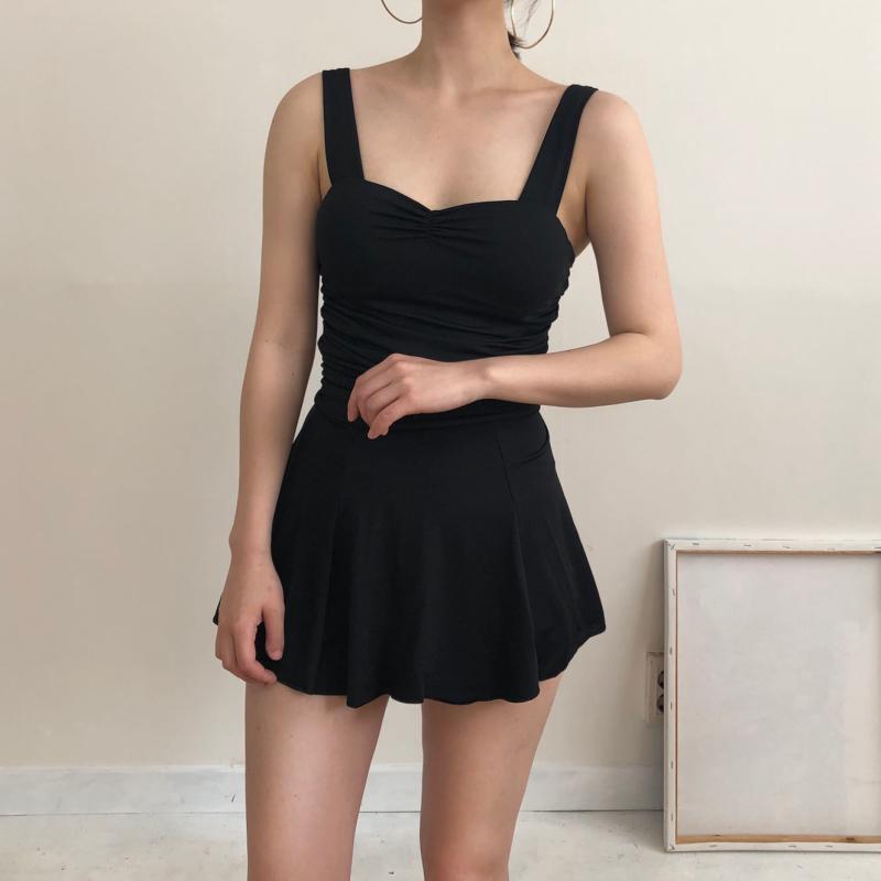 까지 몸매보정 치마 원피스 세트 수영복