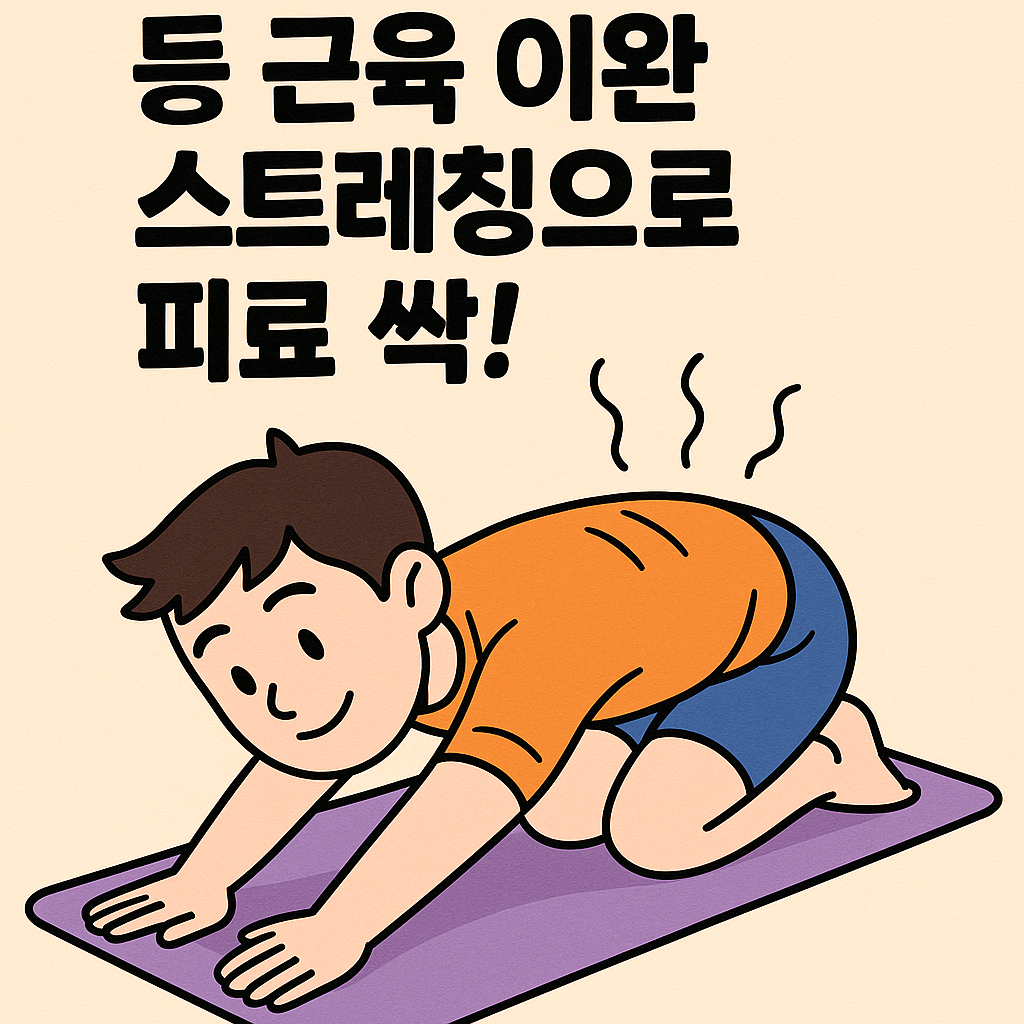 등 근육 이완 스트레칭