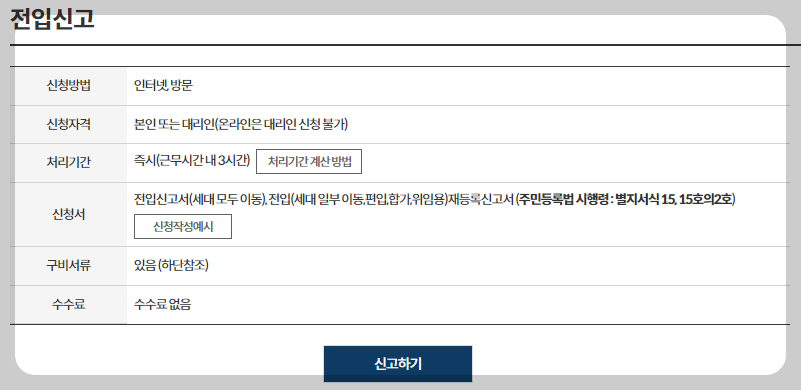 전입신고