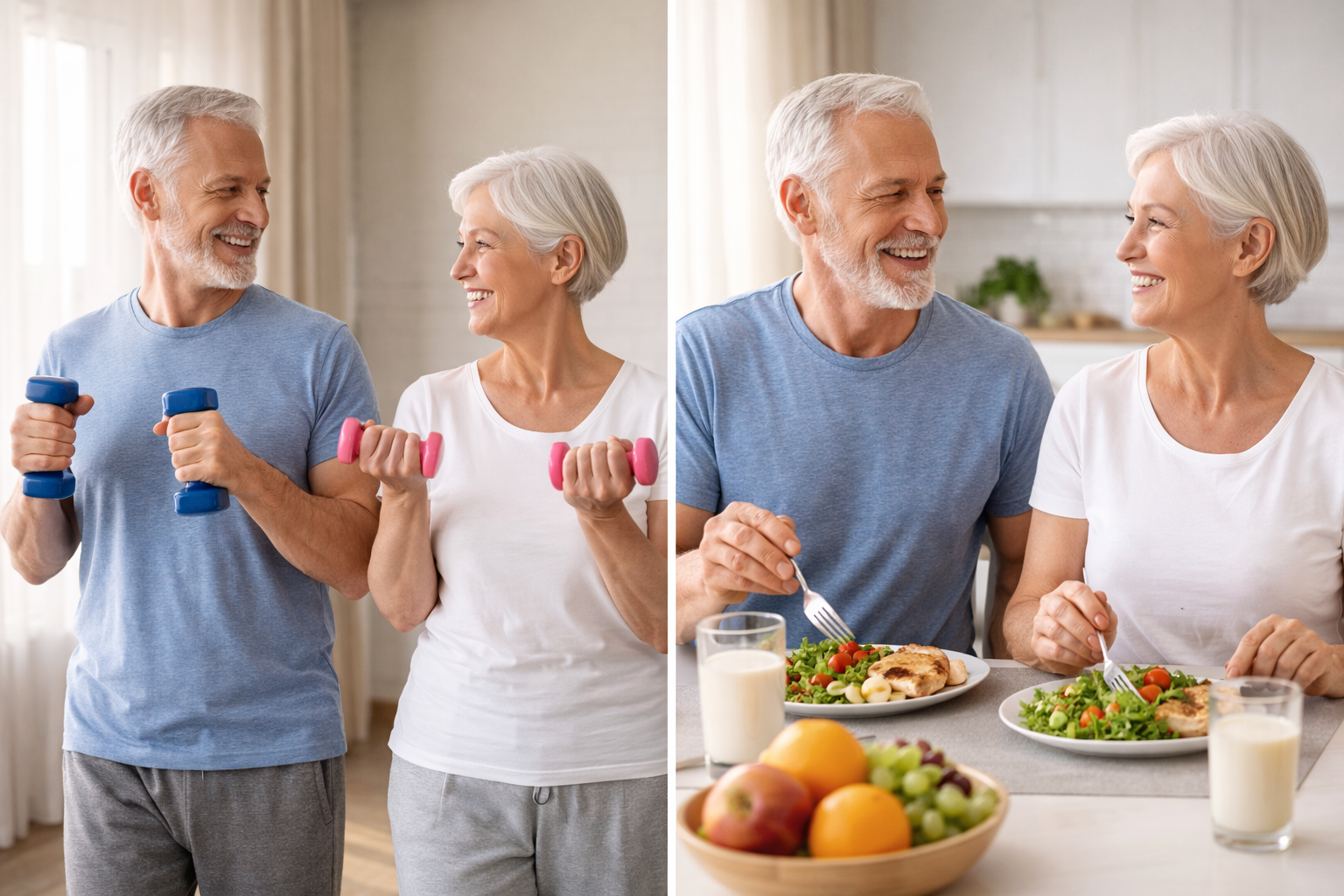 건강한 노년을 위한 운동과 식사