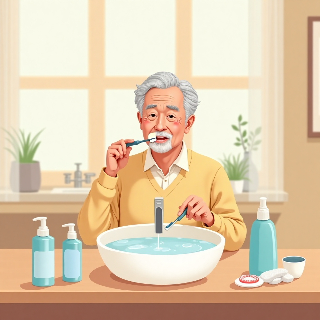 양치하는 어르신