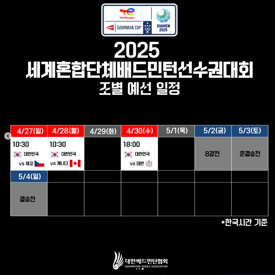 수디르만컵 2025