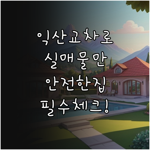 익산 교차로 부동산 실매물 확인과 안..