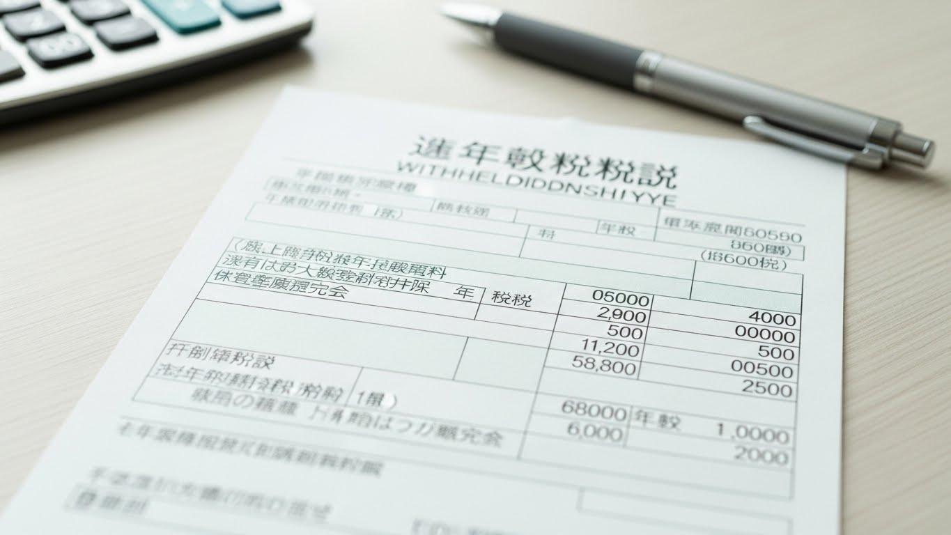 연말정산용 원천징수 영수증