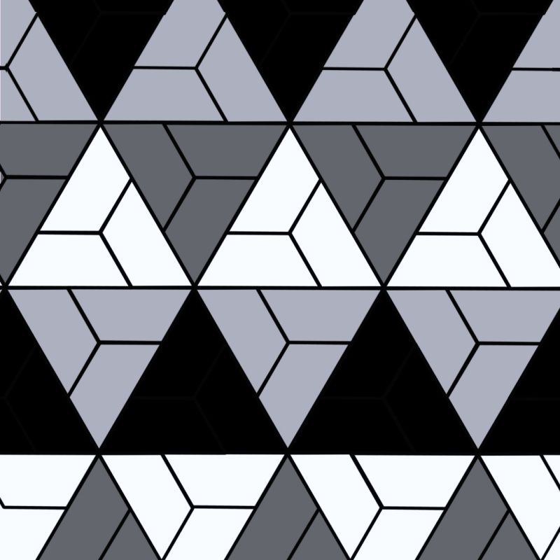 하프헥사곤 타일로만드는 삼각패턴