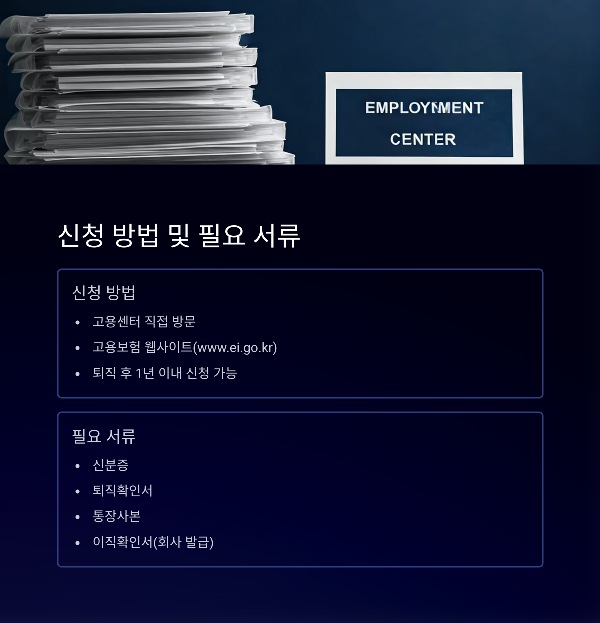 신청 방법 및 필요 서류