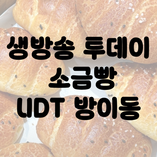 생방송 투데이 방이동 소금빵 UDT