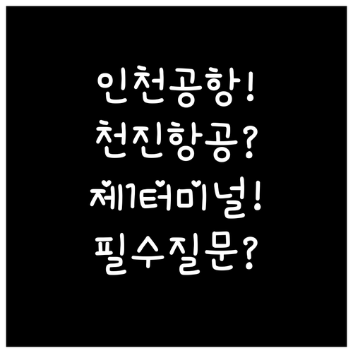 인천공항 천진항공 제1터미널 이용, ..