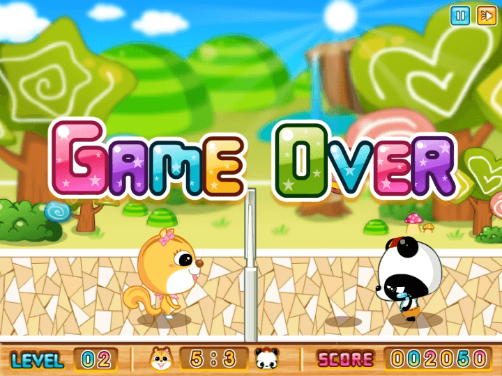 팡이-배구-다음-플래시게임-종료-화면