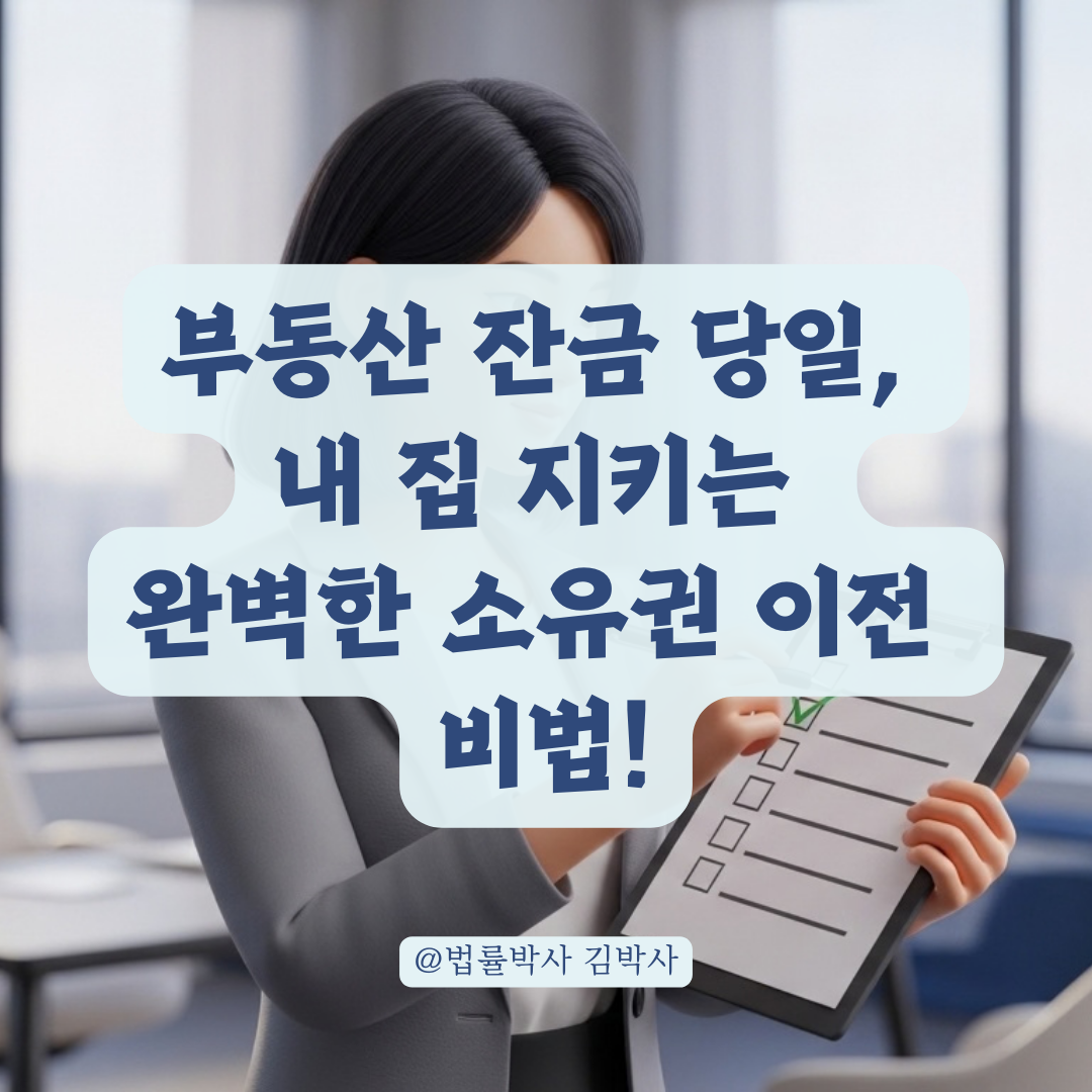부동산 소유권 이전, 잔금 당일 가장 안전한 신청 시점과 방식은 이것!