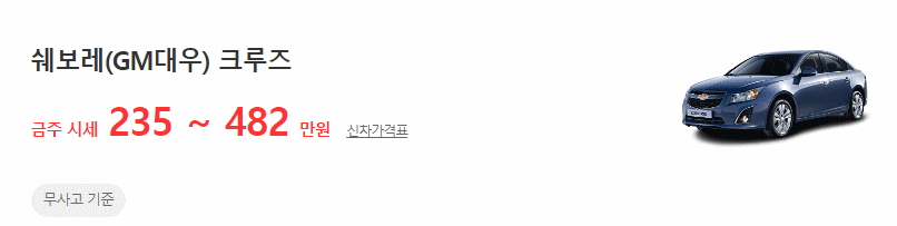 크루즈 중고차