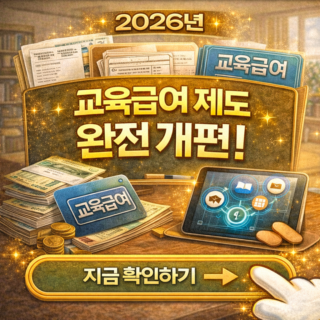 2026년 교육급여 이렇게 달라진다! 지원금 인상&middot;디지털 바우처 신설 총정리