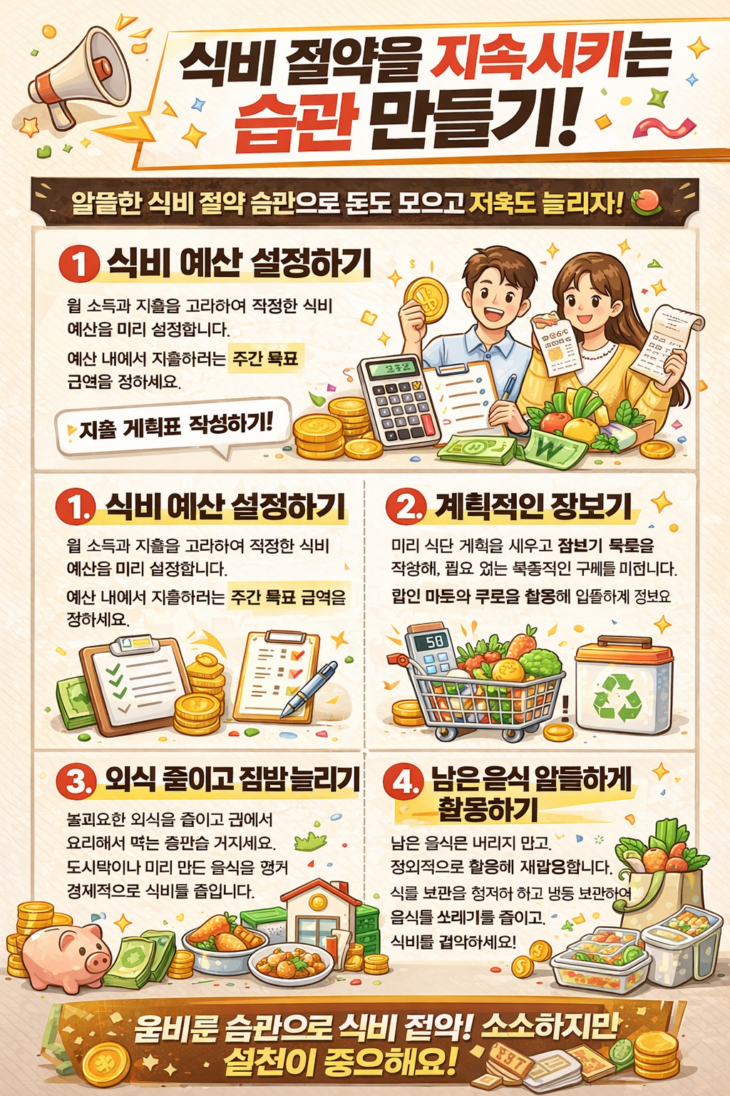 2026년 새해 절약 습관 식비는 계획 관리