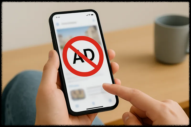 모바일 브라우저에서 광고 차단 설정을 하는 사용자