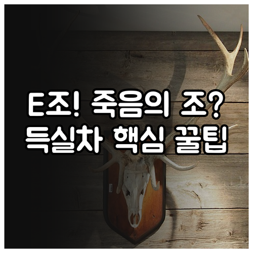 E조 죽음의 조 가능성 득실차 관리가..