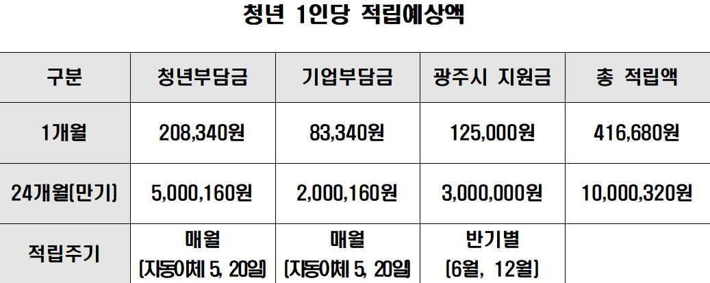 25년 광주형 청년 일자리 공제