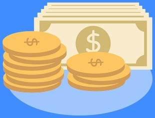 동전과 지폐 일러스트