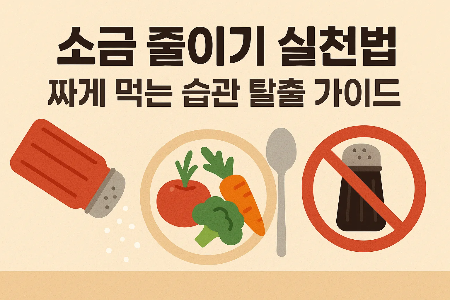소금 줄이기 실천법 7가지