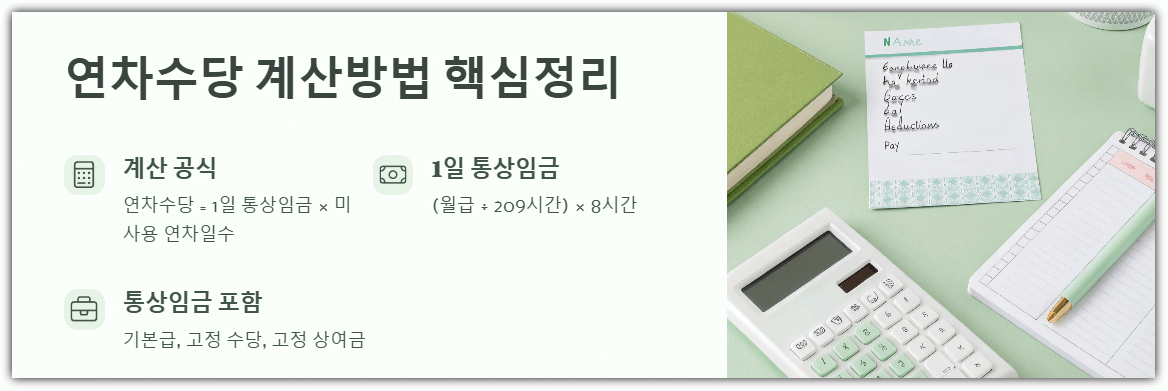 연차수당 계산방법 핵심정리