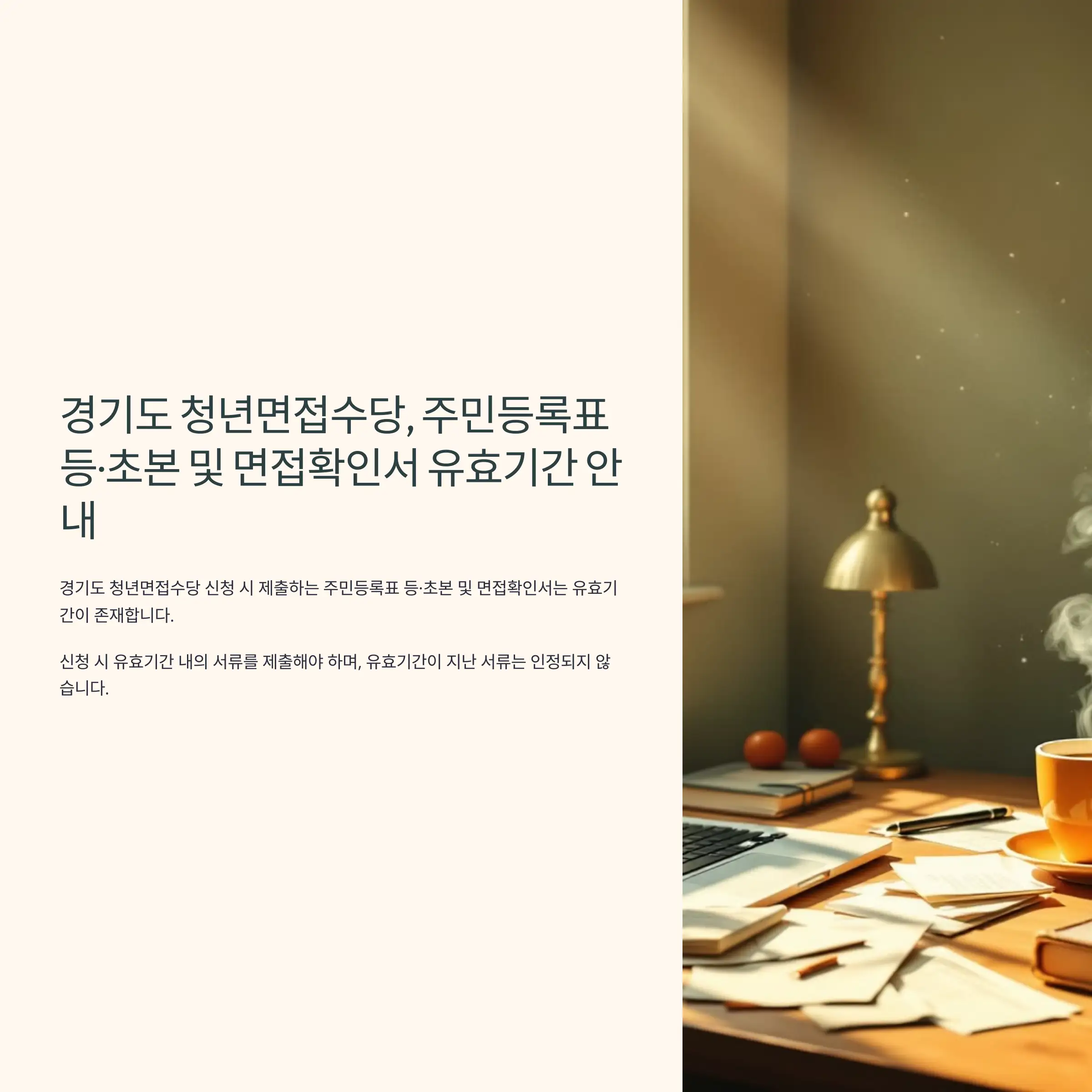 경기도 청년면접수당 면접확인서 유효기간