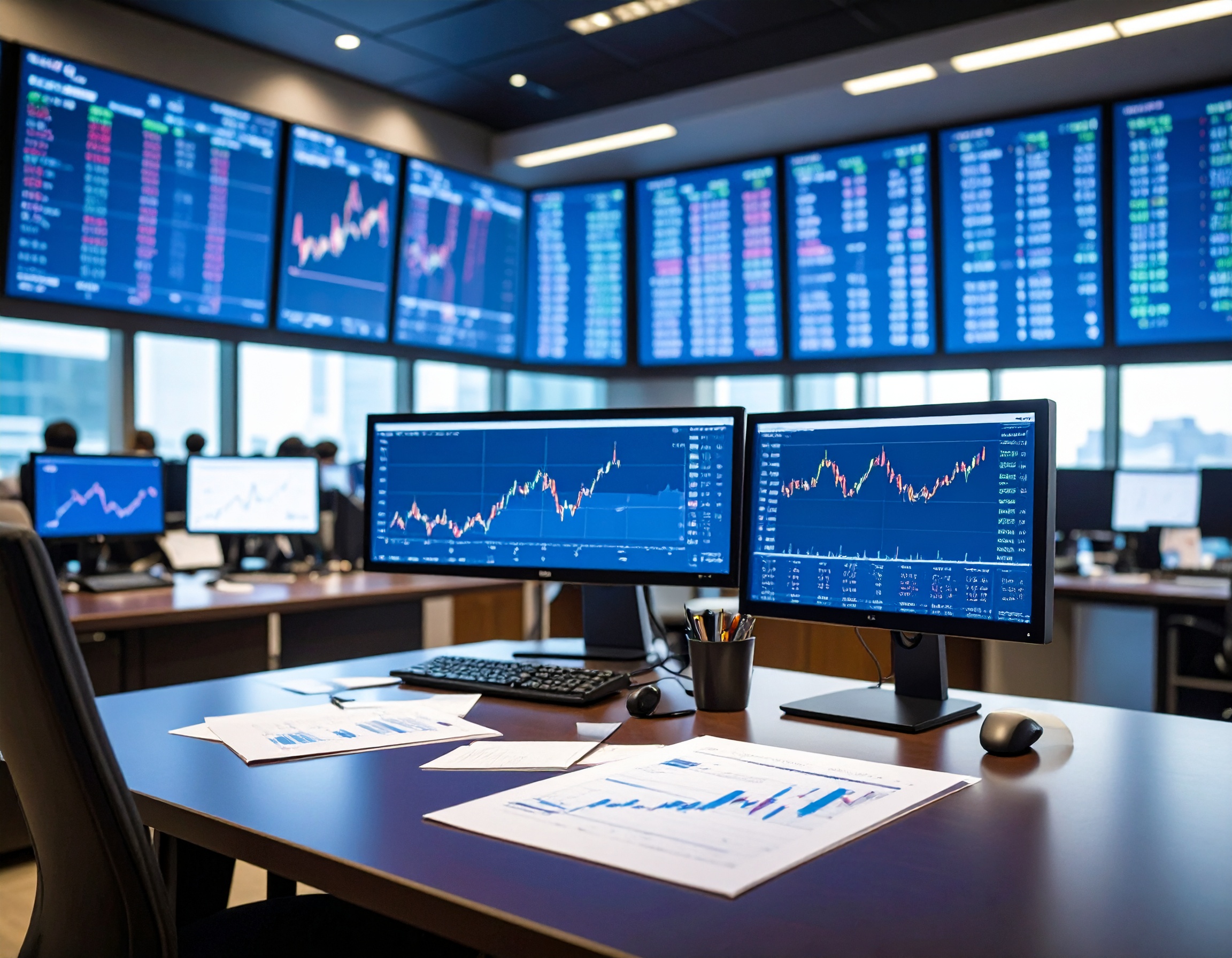 배당주 투자, 주식 분석하는 사무실