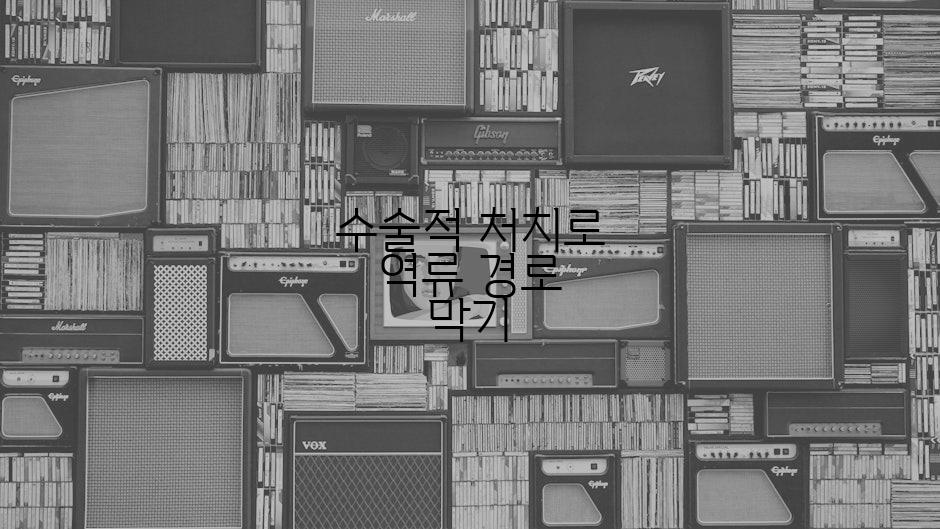 수술적 처치로 역류 경로 막기