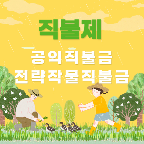 직불제 지원자격, 신청방법