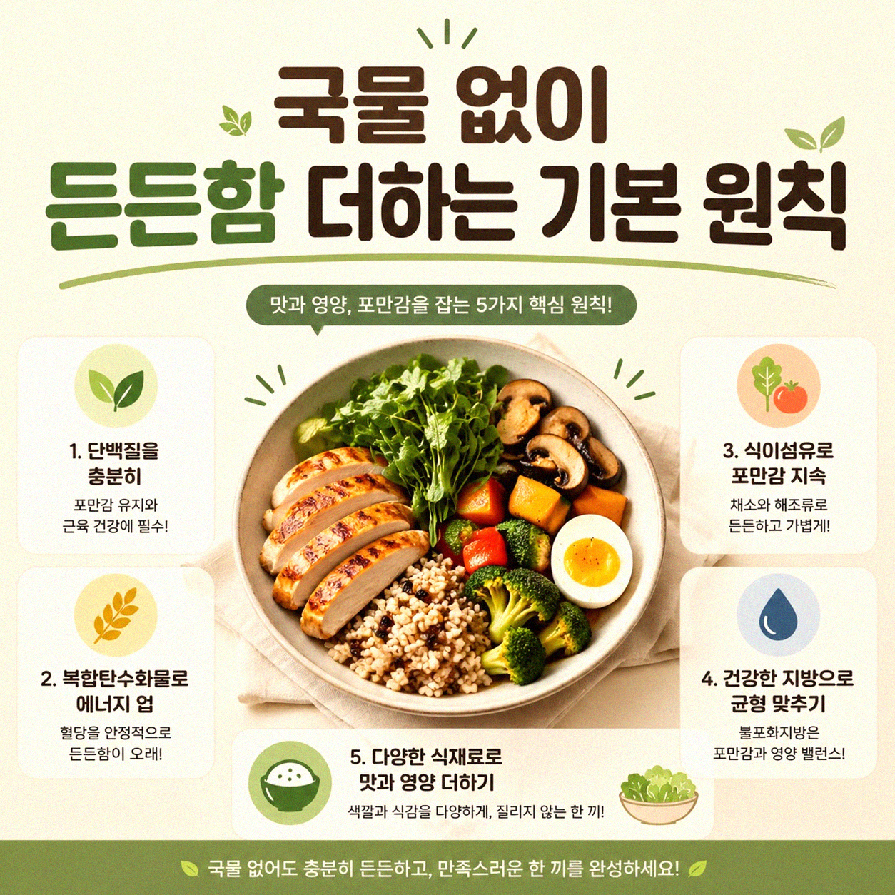 국 없이 밥 먹기 어떻게 든든하게 챙길까