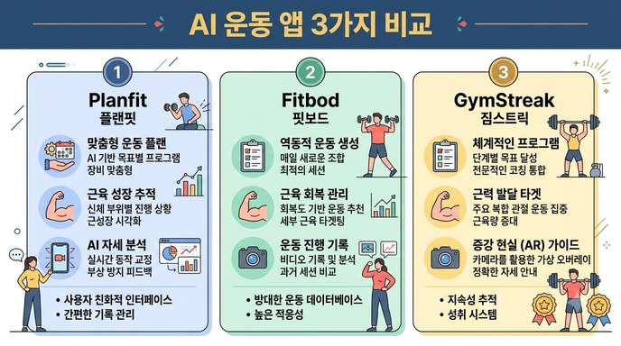 AI 운동 앱 비교