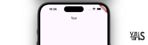 시뮬레이터에 DEBUG 빨간 리본이 떠있는 모습이다.