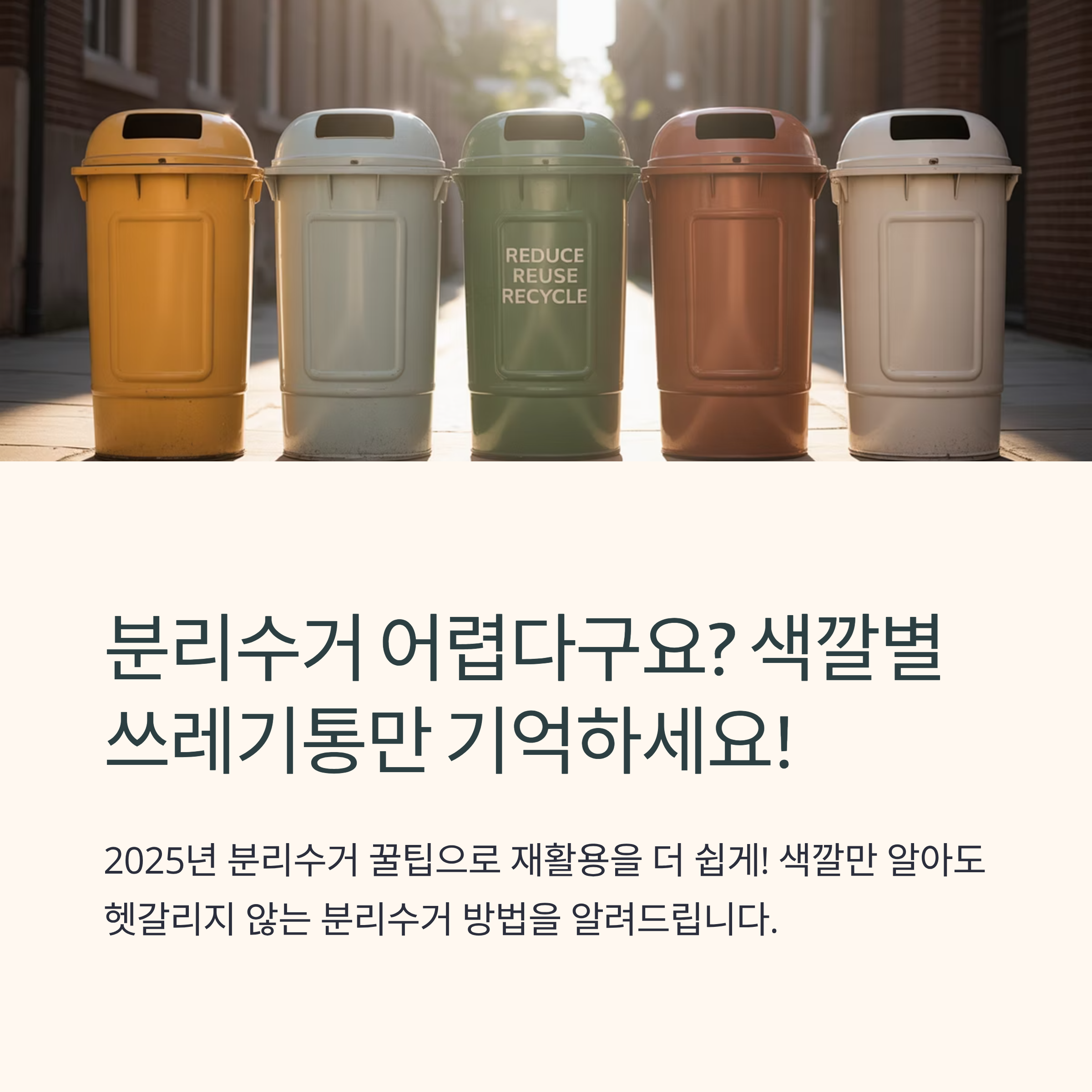 색깔별 쓰레기통