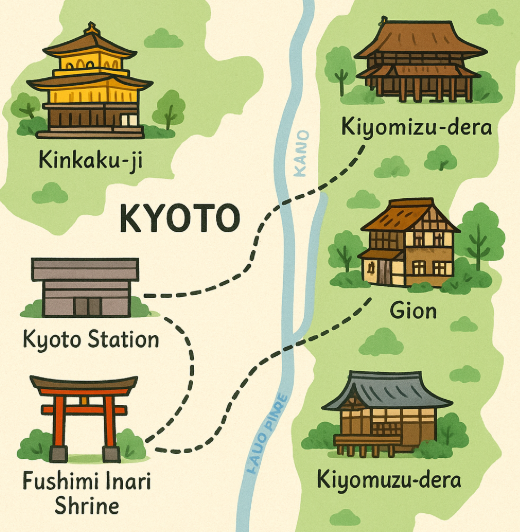 이아 마을 여행 지도 사진