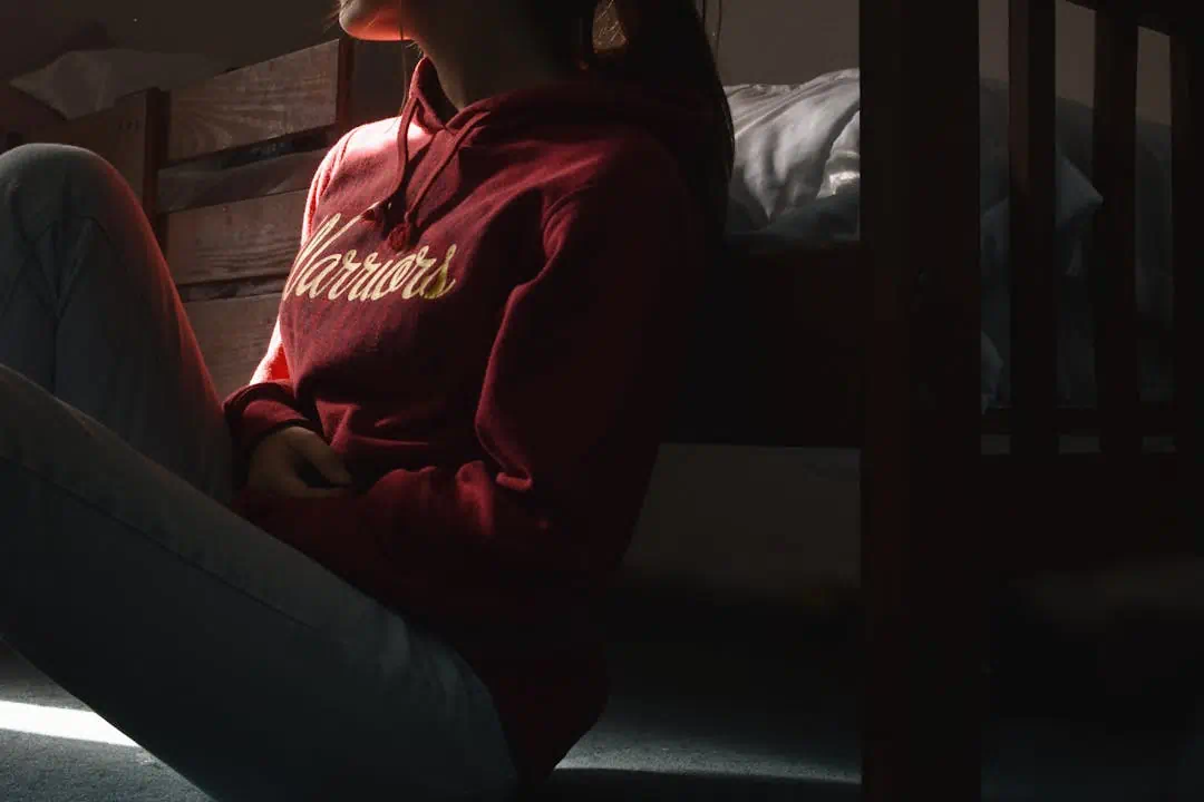 우울증으로 힘든 여성