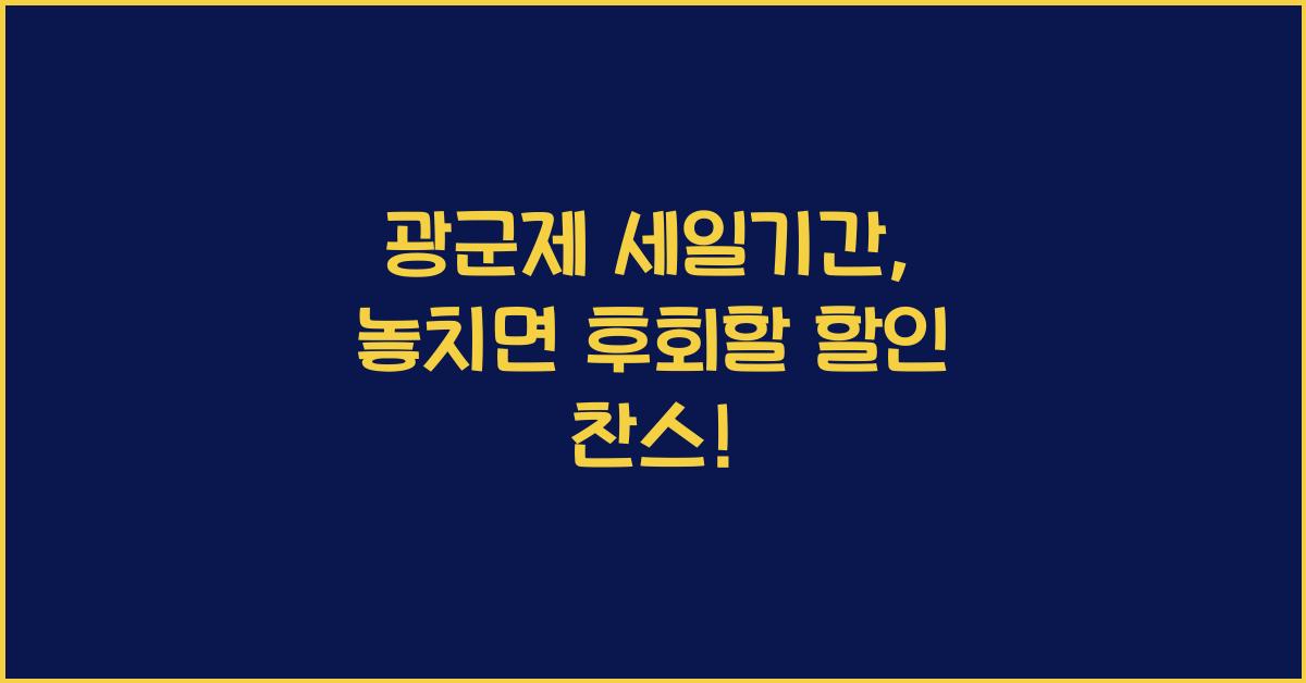 광군제 세일기간