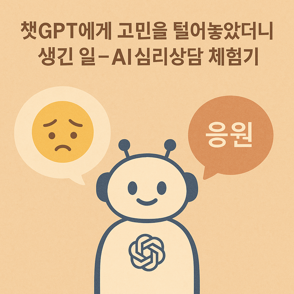 챗GTP에게 고민을 털어놓았더니 생긴 일