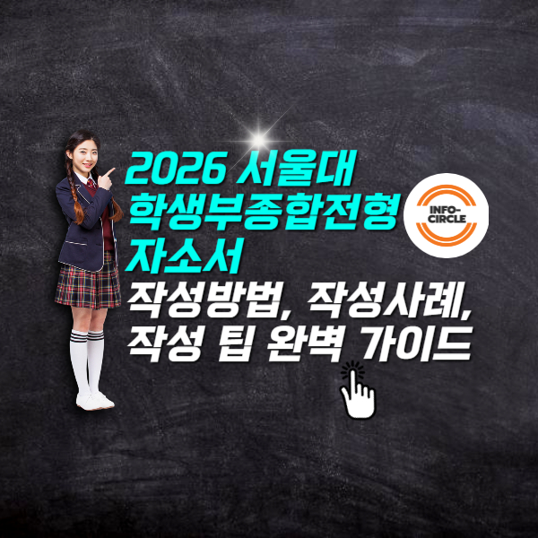 2026 서울대 학생부종합전형 자소서 작성 방법, 작성사례, 작성 팁 완벽 가이드