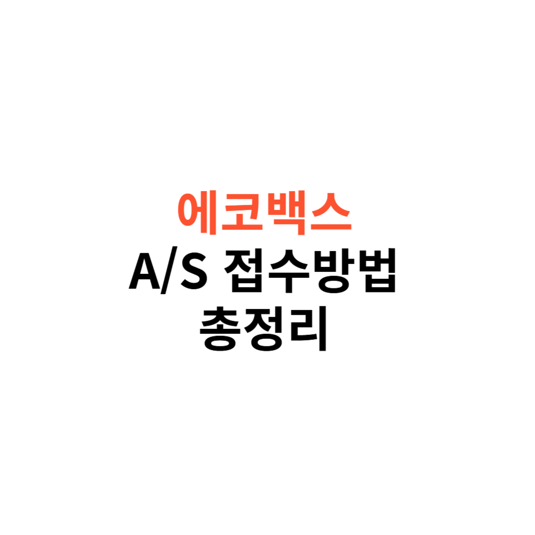 에코백스 AS