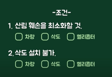 산지 철탑 건설 시 자재운반은 어떻게 하나