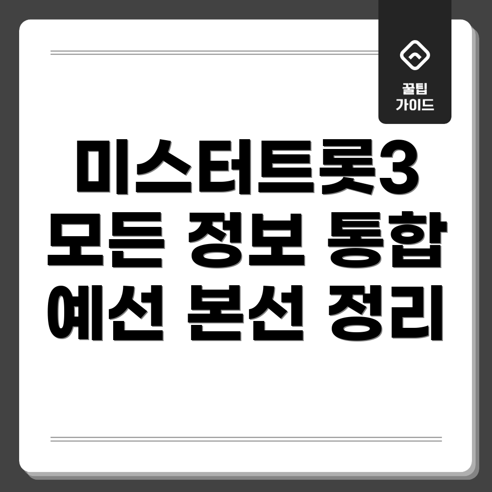미스터트롯3 예선과 본선