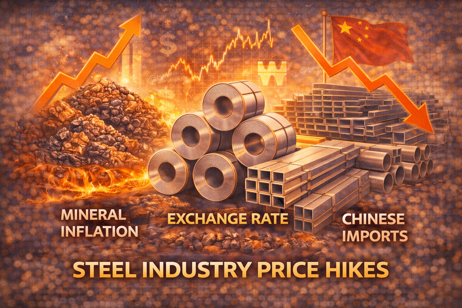 철강 산업 가격 상승 이미지