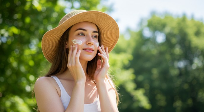 외출 30분 전에 자외선 차단제 바르기
