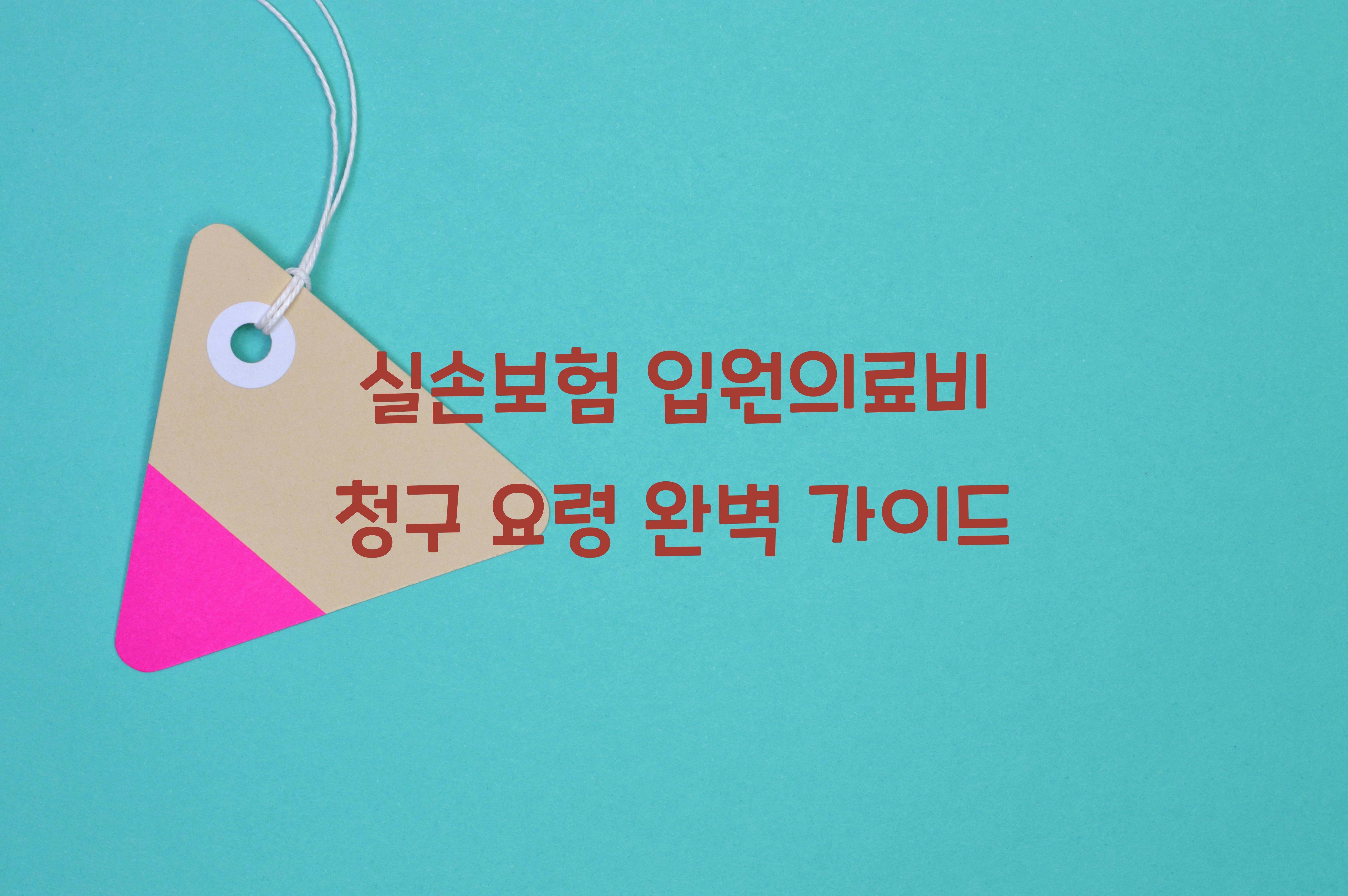 실손보험 입원의료비 청구 요령