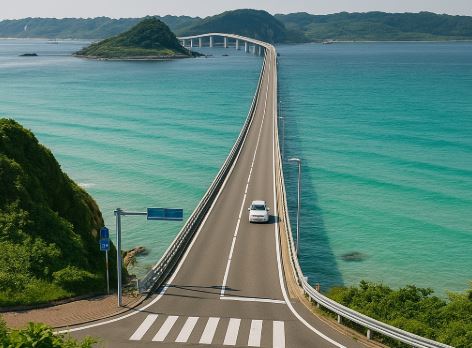 시니어부부 일본 시모노세키 인근 온천여행 츠노시마대교