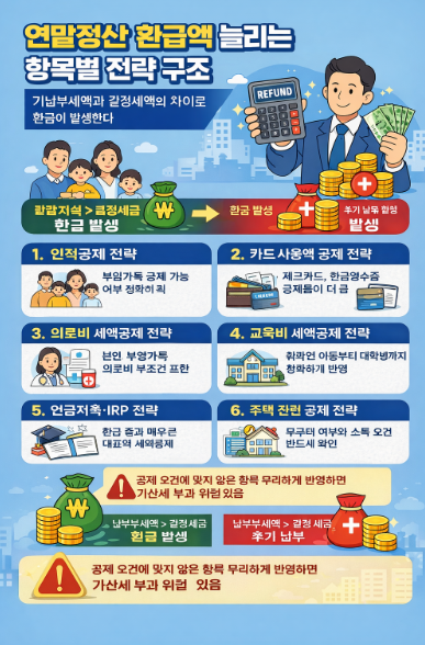 연말정산 환급액 늘리는 항목별 전략 구조 초대형 완전 분석